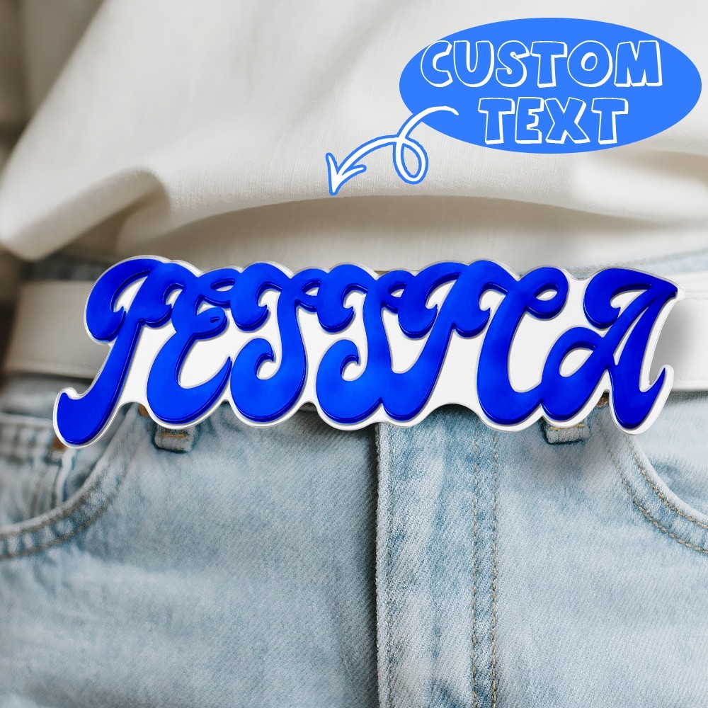 Custom Nameplate Belt Buckle Personalized Belt Clasp Impressive Belt Clip