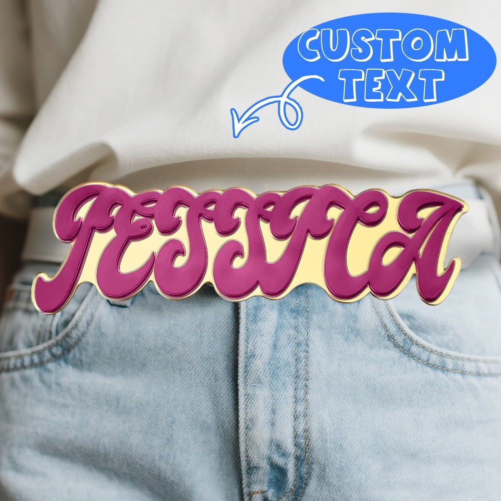 Custom Nameplate Belt Buckle Personalized Belt Clasp Impressive Belt Clip