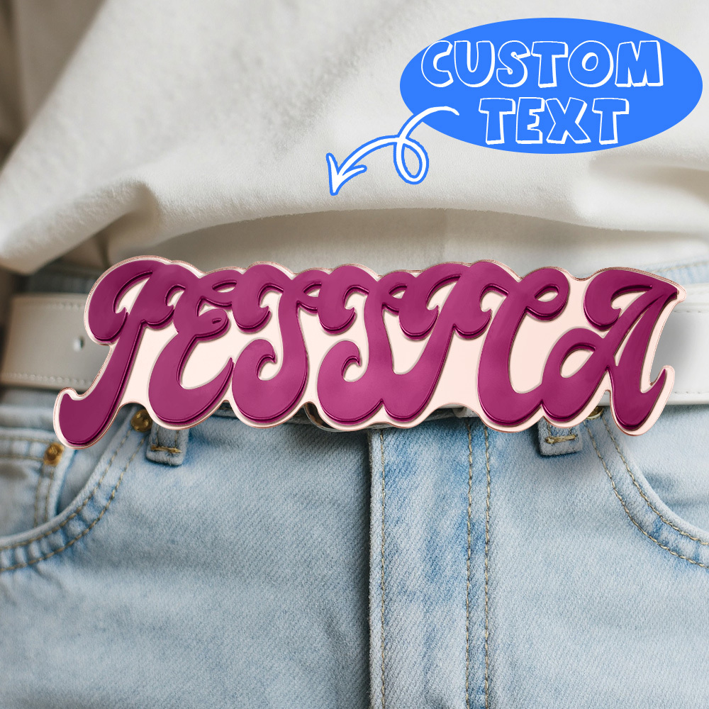 Custom Nameplate Belt Buckle Personalized Belt Clasp Impressive Belt Clip