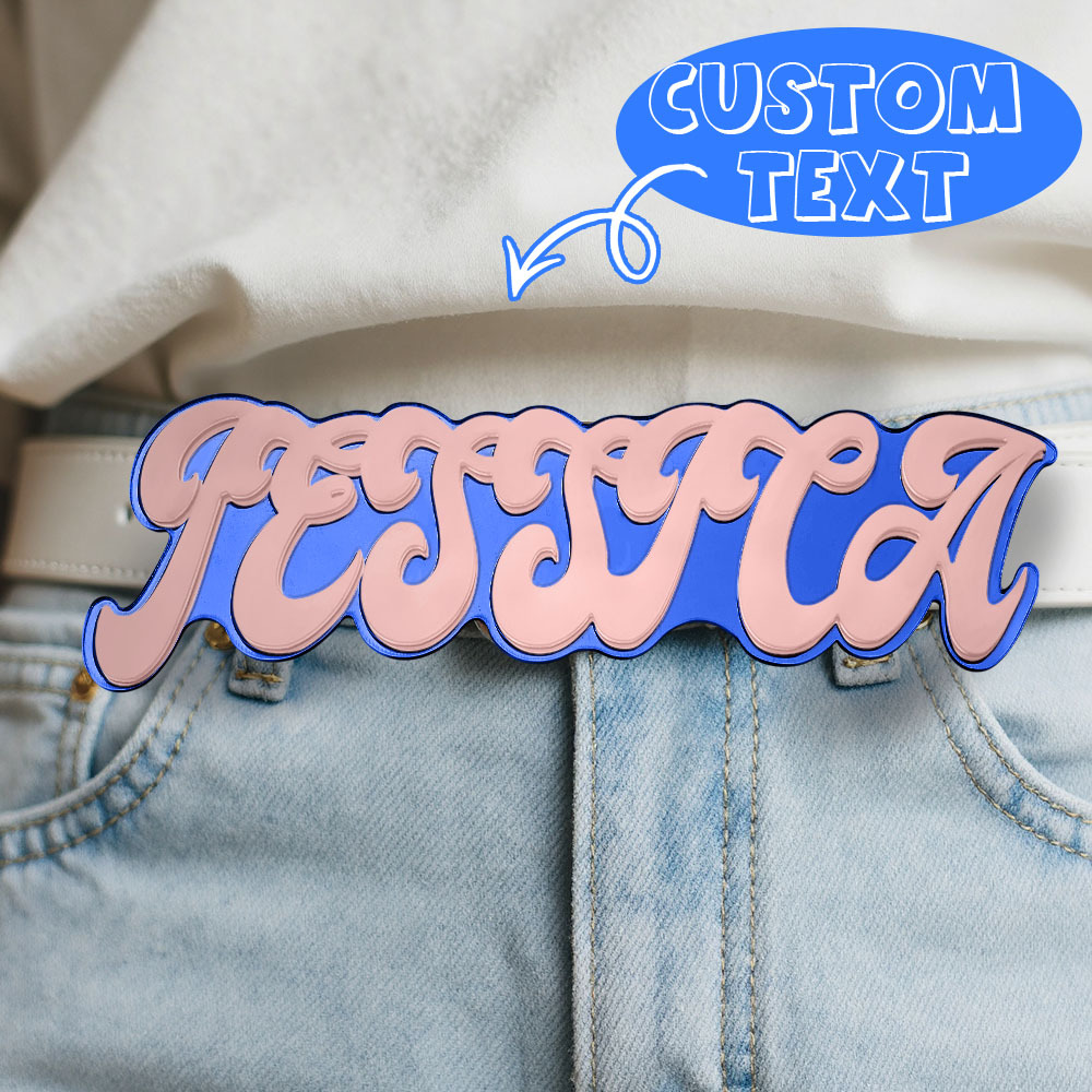Custom Nameplate Belt Buckle Personalized Belt Clasp Impressive Belt Clip