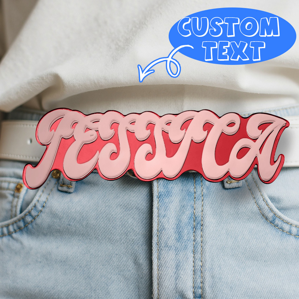 Custom Nameplate Belt Buckle Personalized Belt Clasp Impressive Belt Clip