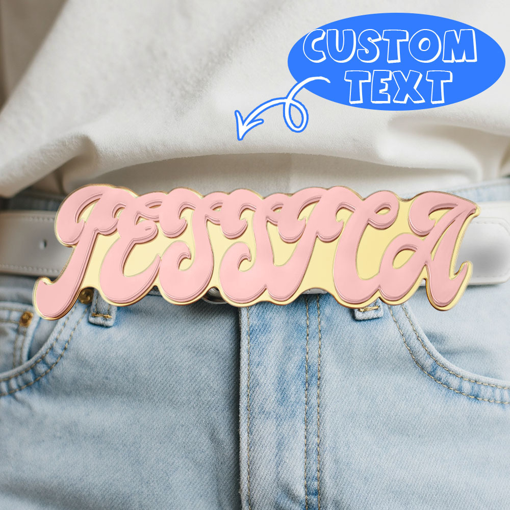 Custom Nameplate Belt Buckle Personalized Belt Clasp Impressive Belt Clip