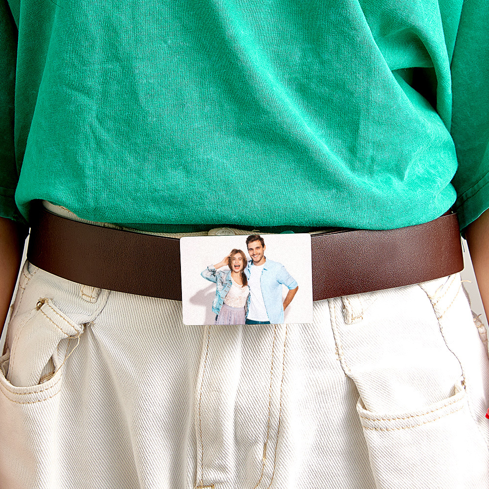 Custom Photo Belt Buckle Personalized Belt Clasp Custom Belt Accessory