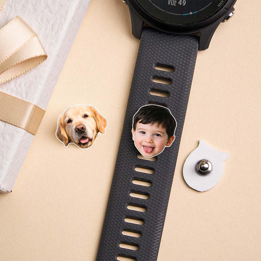 Customized Pictures Apple Watch Charm, Apple Watch Band Stud, Watch Strap Pin, Pet Lover Gifts, Personalized Memorial Gifts