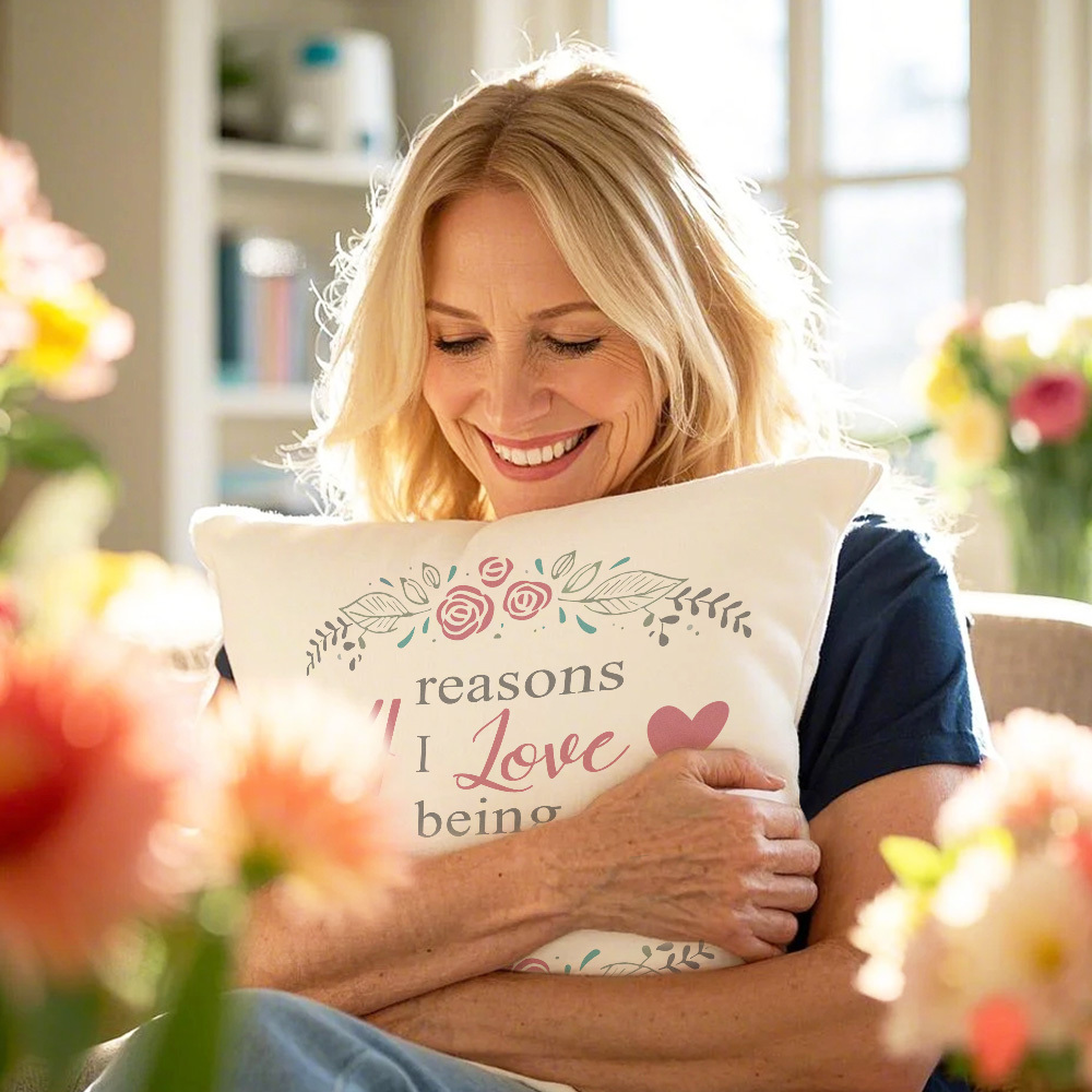 Custom Mother's Day Pillow with Family Names Heartfelt Gift for Mom Grandma