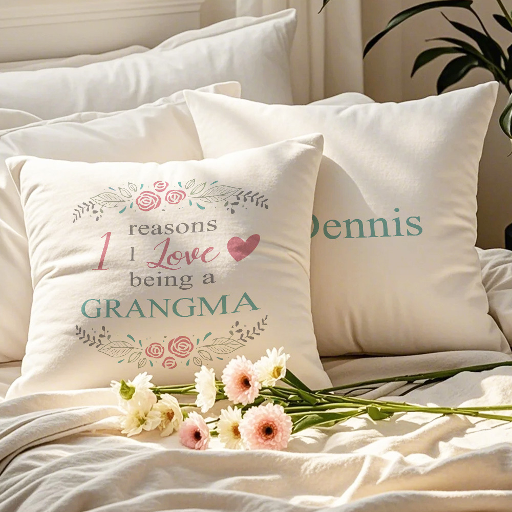 Custom Mother's Day Pillow with Family Names Heartfelt Gift for Mom Grandma