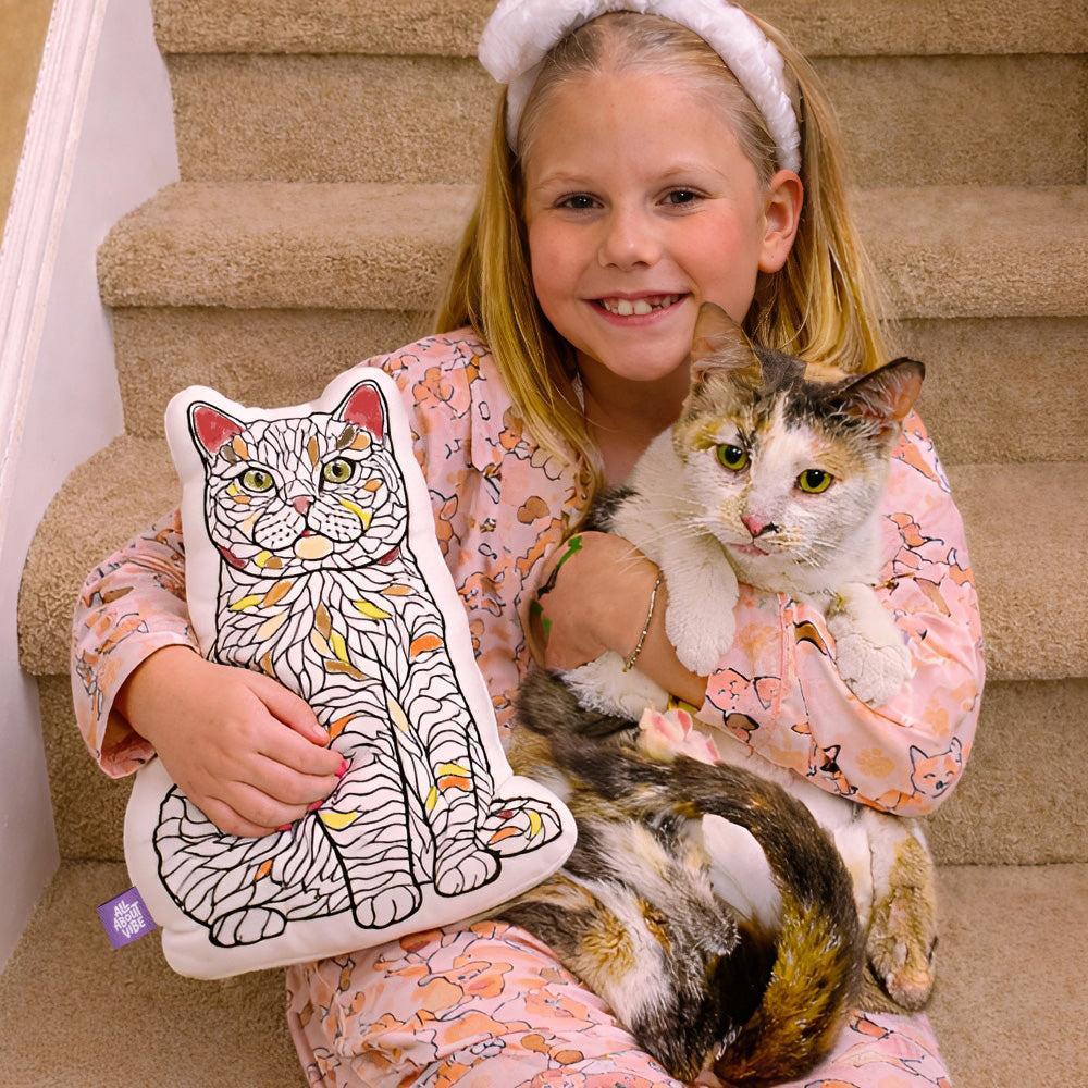 Custom Photo Coloring Pillow Color Your Unique Memories Gift For Kids/Family