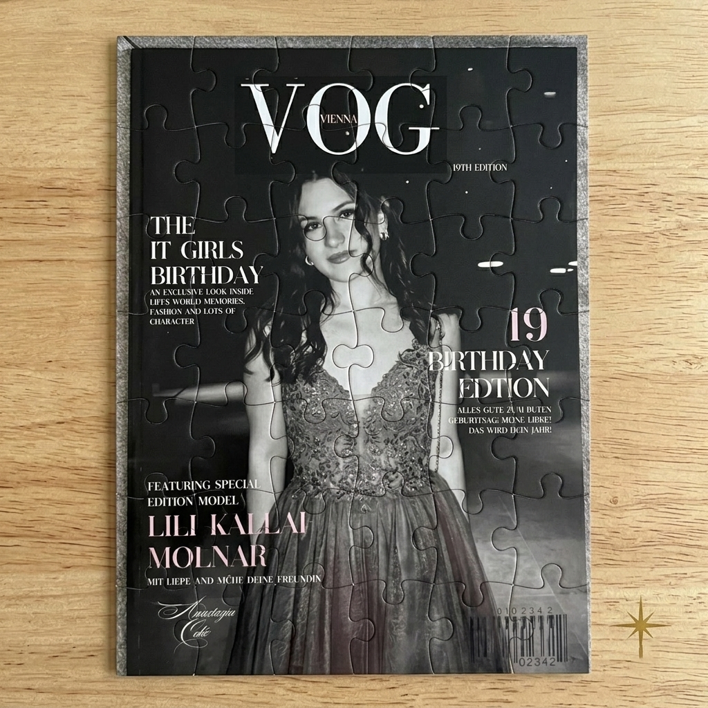 Personalized Magazine Jigsaw Puzzle Style 20-1000 Pieces Gift for Couples - CustWit