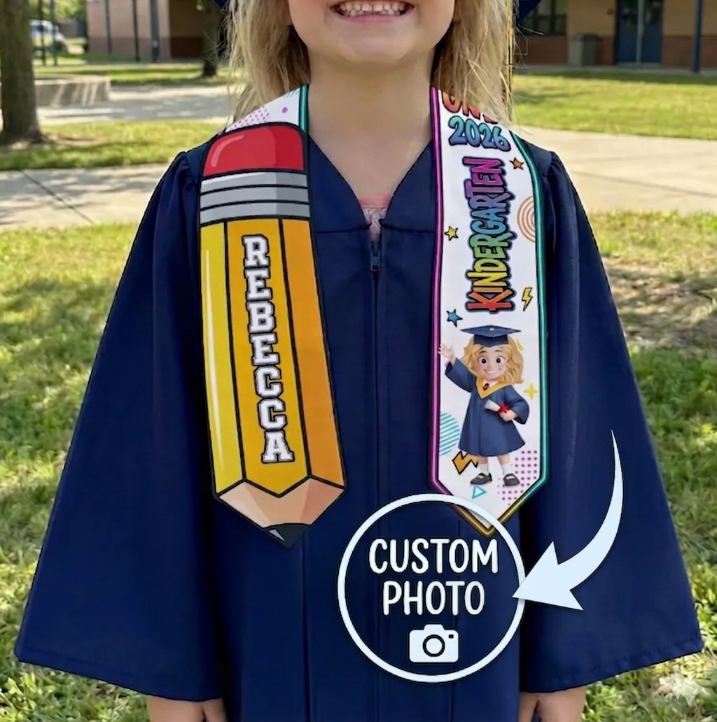 Personalized Preschool Kindergarten Graduation Graduation Stole