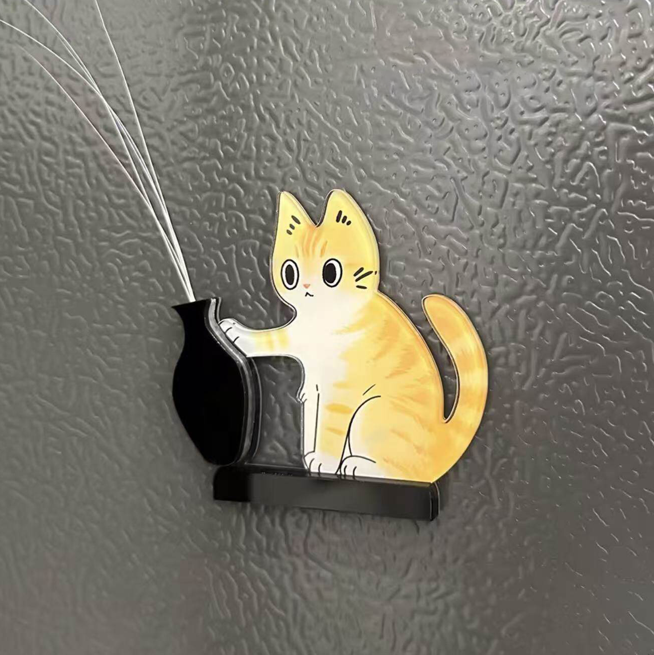 Handmade Cat Whisker Collector – Acrylic Magnetic Fridge Holder | Mini Keepsake, Pet Memorial Keepsake, Gift for Cat Lovers - CustWit