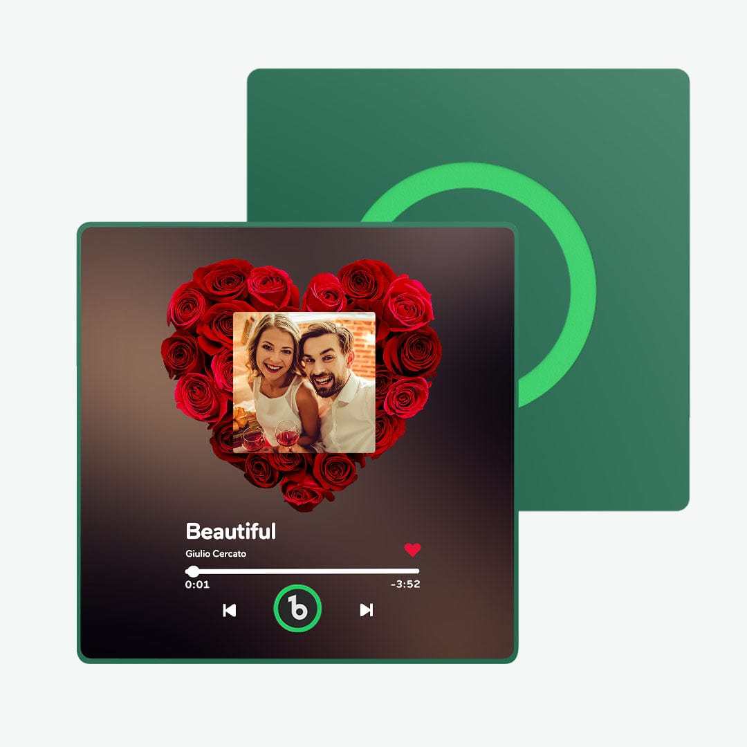 Custom Rose Music Fridge Magnet Personalized Music Fridge Magnet with Colorful Frame Anniversary Gift