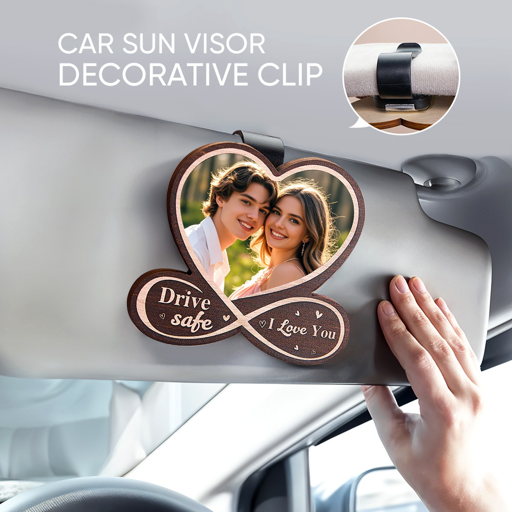 Custom Photo All Of Me Loves All Of You Couple Personalized Custom Car Visor Clip Gift For Husband Wife Anniversary - CustWit