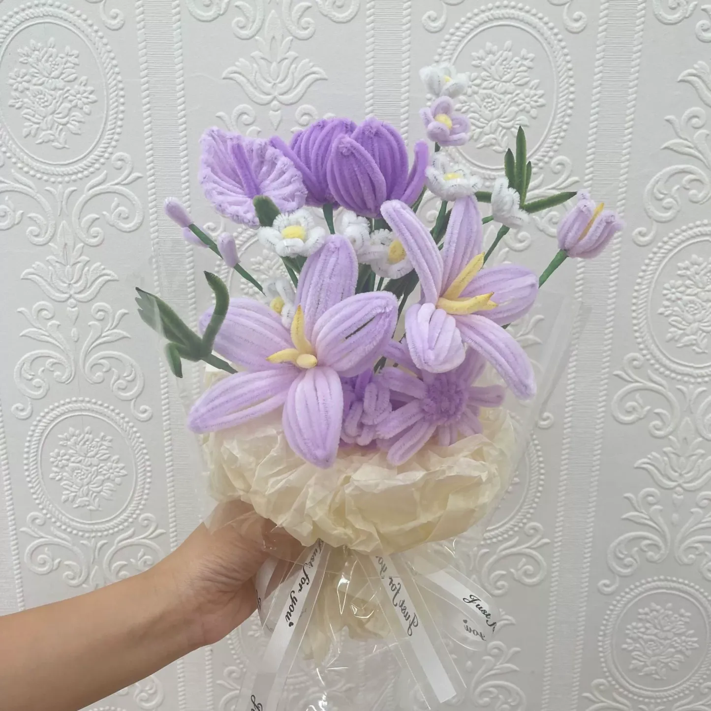 DIY Twisted Stick Flower Bouquet Kit – Complete Handmade Craft Material Pack for Long-Lasting Decorative Flowers