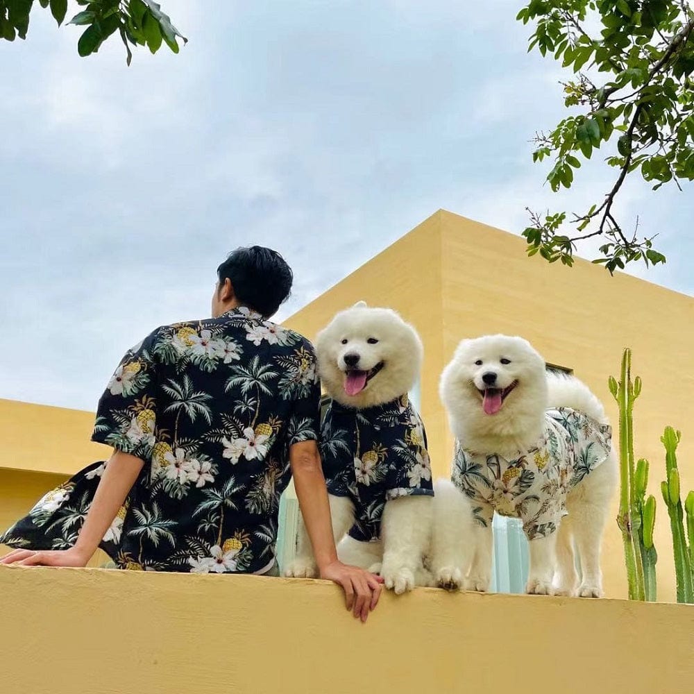 Dog Hawaiian Shirt Matching Hawaiian Shirts for Dog Owners and Dogs