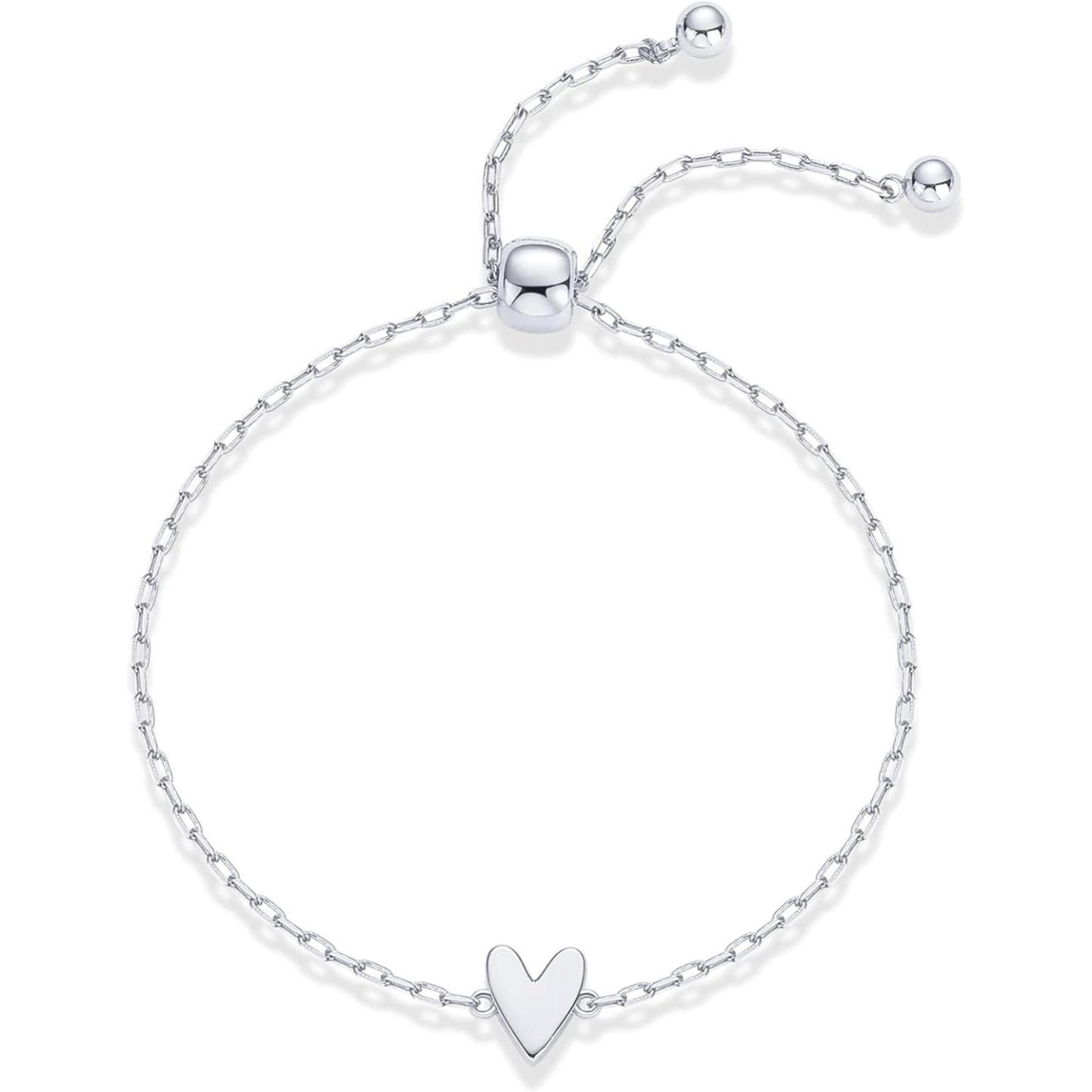 Minimalist Heart Bracelet – Dainty Solid & Hollow Heart Designs – Meaningful Gift for Her