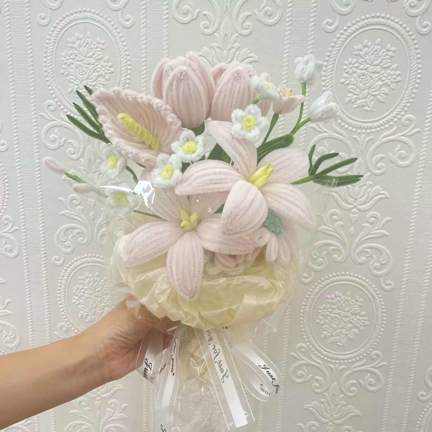 DIY Twisted Stick Flower Bouquet Kit – Complete Handmade Craft Material Pack for Long-Lasting Decorative Flowers