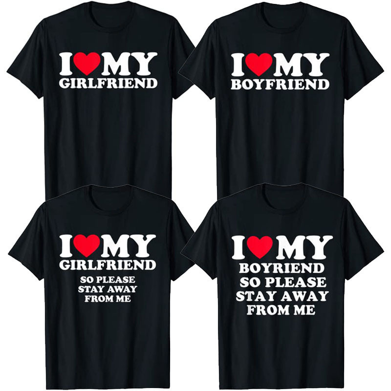 I Love My Girlfriend T-Shirt – Cute Couple Gift for Him or Her