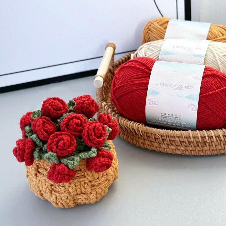 Handmade Crochet Rose Bouquet Coaster Set Transformable Floral Coaster & Home Decor Unique Eco-Friendly Gift