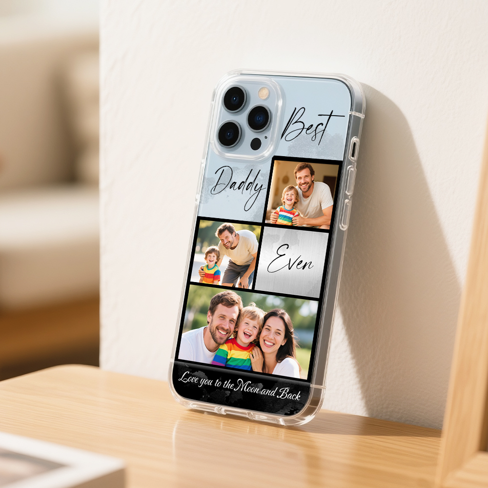 Personalized Best Daddy Ever Photos Phone Case Custom  iPhone Case 16 15 14 13 12 11 Pro Max Father's Day Gift