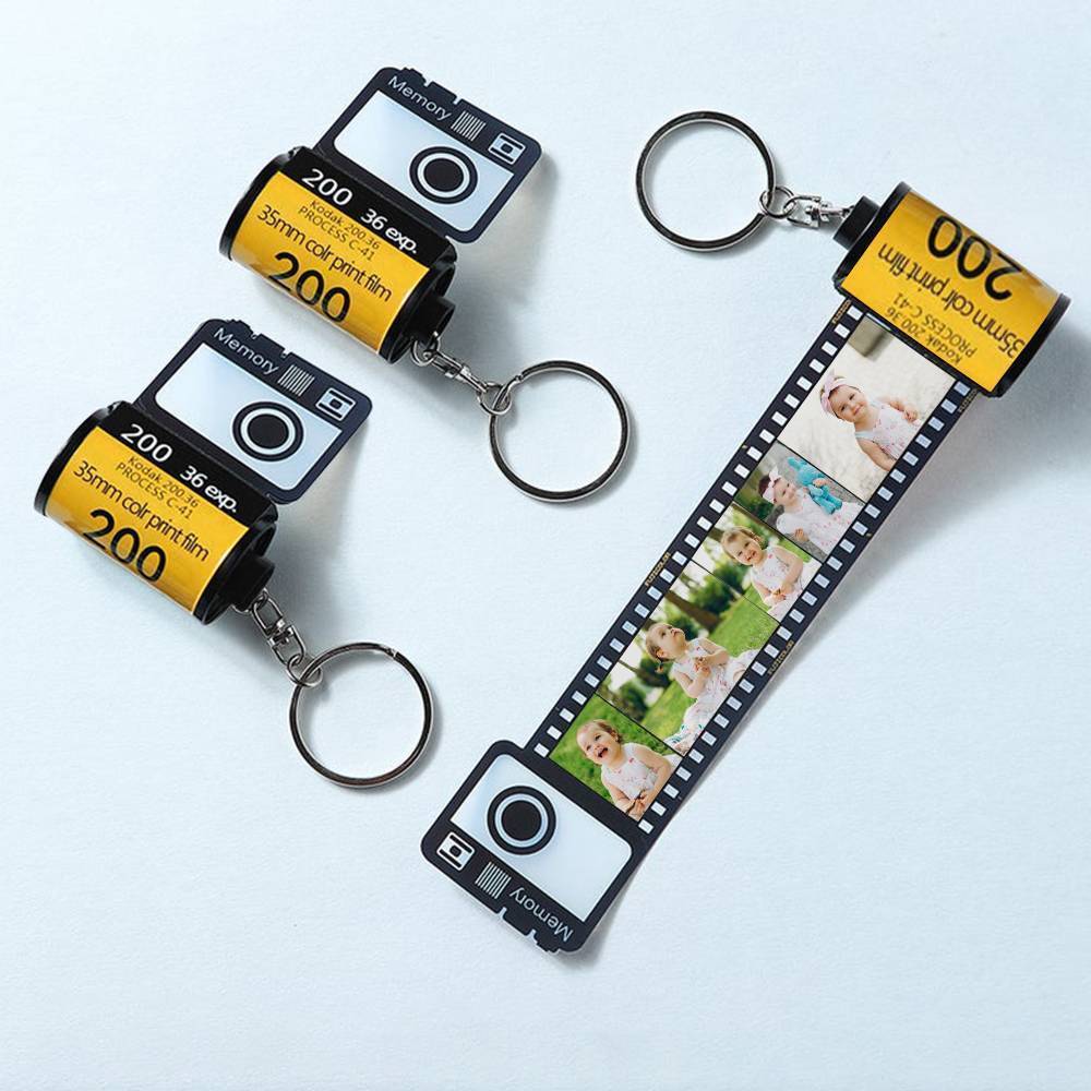 Anniversary Keychain Gift Custom Camera Roll Keychain Film Roll Gift For Him