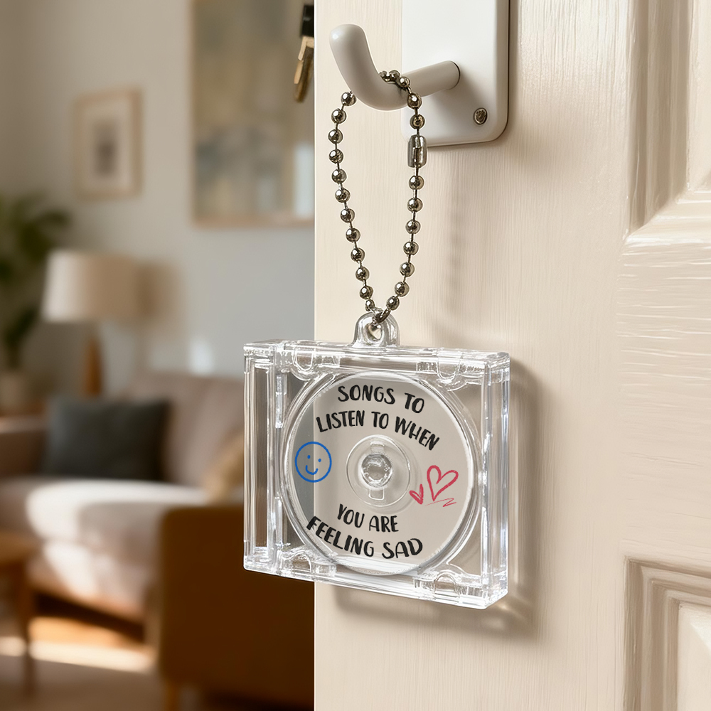 Personalized NFC Keychain Custom Mini Album CD Keychain with Custom Photos+Song Personalized Music Gift Music Lover Keychain CD Album