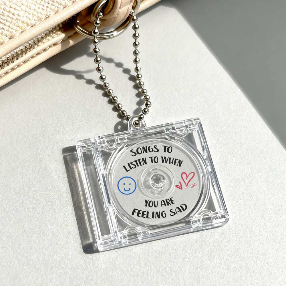 Personalized NFC Keychain Custom Mini Album CD Keychain with Custom Photos+Song Personalized Music Gift Music Lover Keychain CD Album