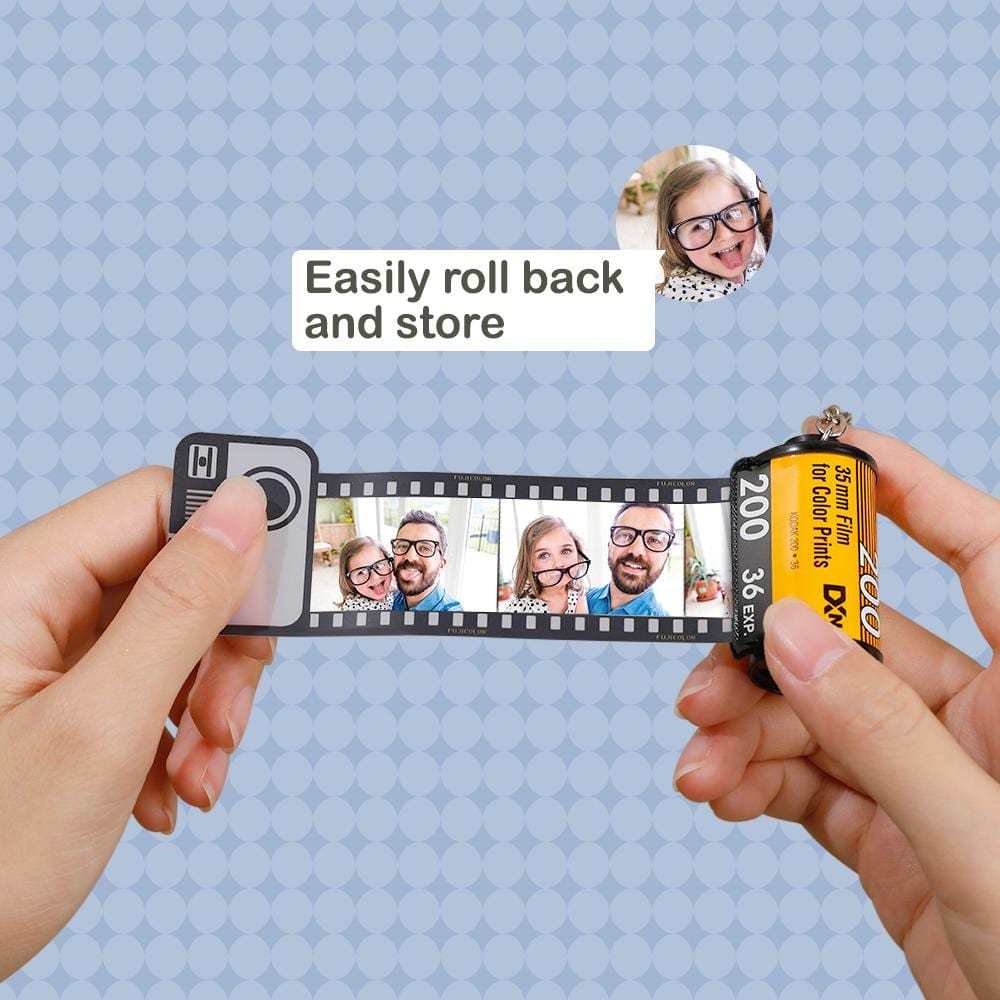 Father's Day Keychain Camera Roll Keychain Memorial Gifts For Dad Father‘s Day Gift
