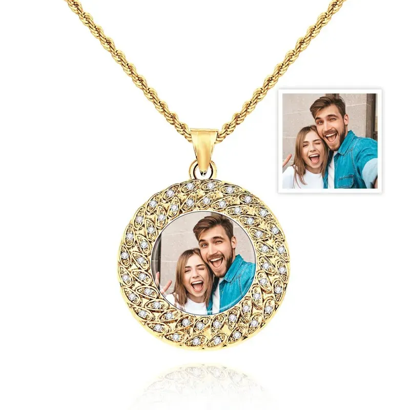 Custom Photo Sweater Chain Necklace Hip Hop Fashion Gifts