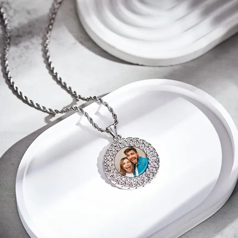 Custom Photo Sweater Chain Necklace Hip Hop Fashion Gifts