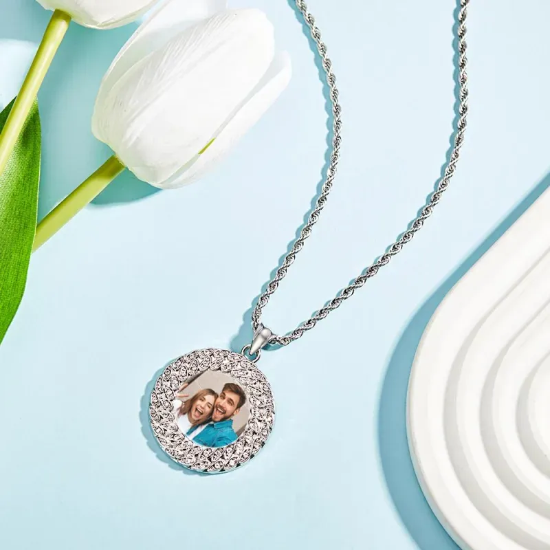 Custom Photo Sweater Chain Necklace Hip Hop Fashion Gifts