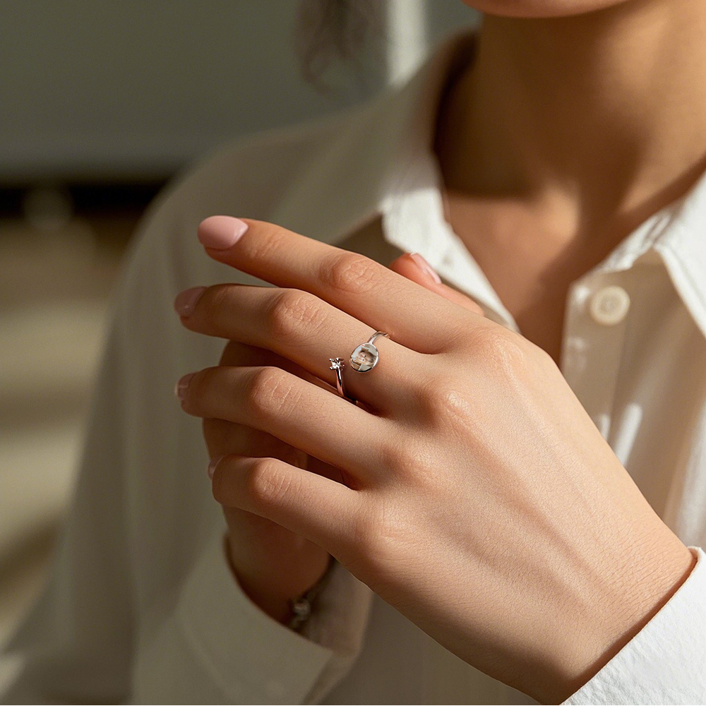 "Forever in My Heart" Custom Photo & Birthstone Ring Meaningful Mother's Day Jewelry