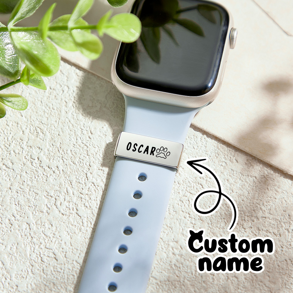 Custom Name Pet Memorial Watch Band Charm
