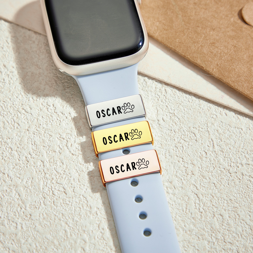 Custom Name Pet Memorial Watch Band Charm