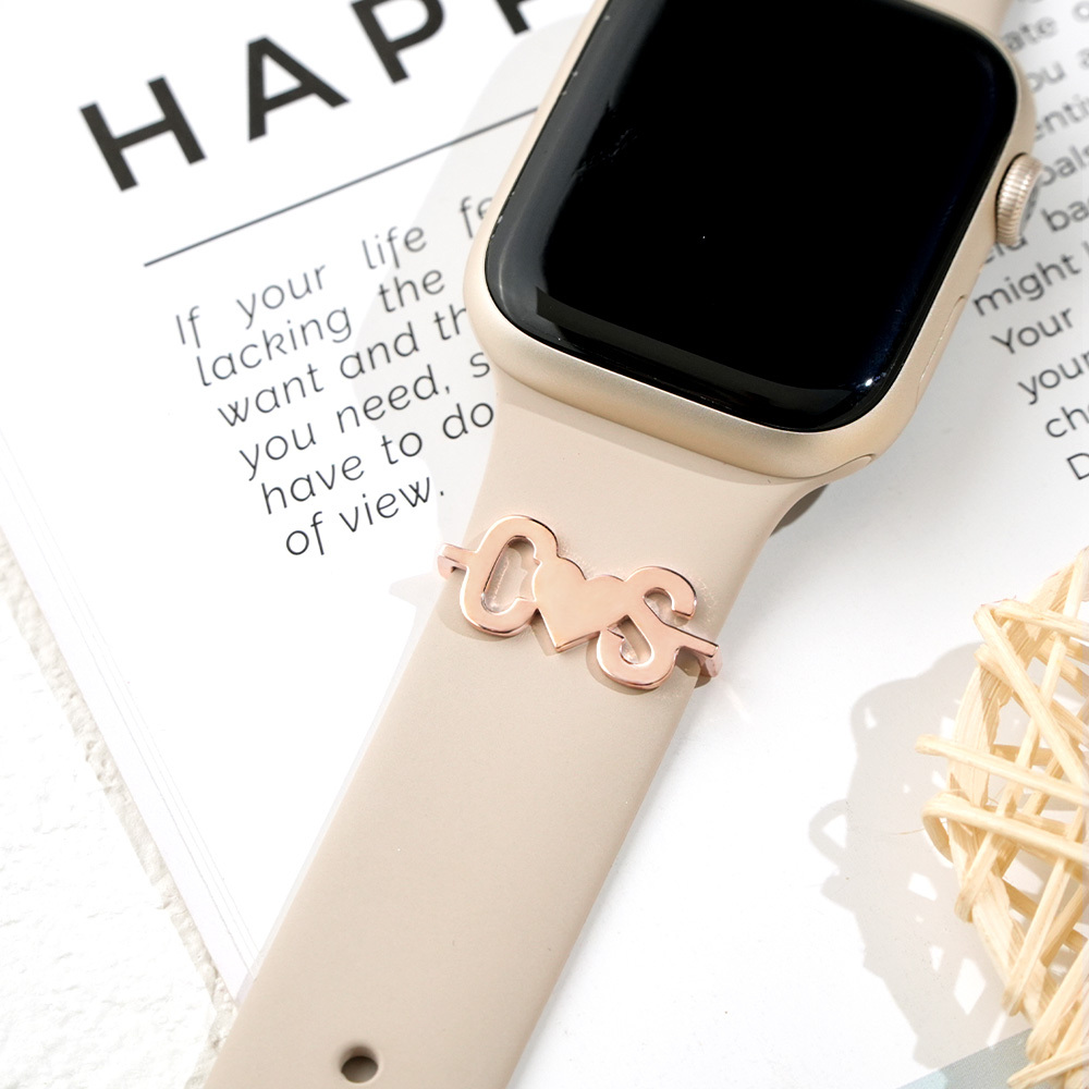 Personalized Watch Strap Charm, Custom Initial Watch Jewelry