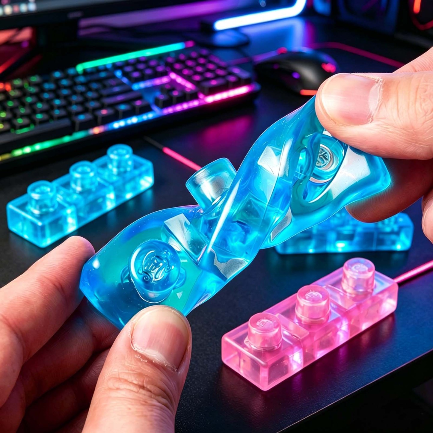 Jelly Adult Building Blocks Squishy Stress Relief Sensory Building Soft Toy Blocks Funny Anxiety Relief Gift