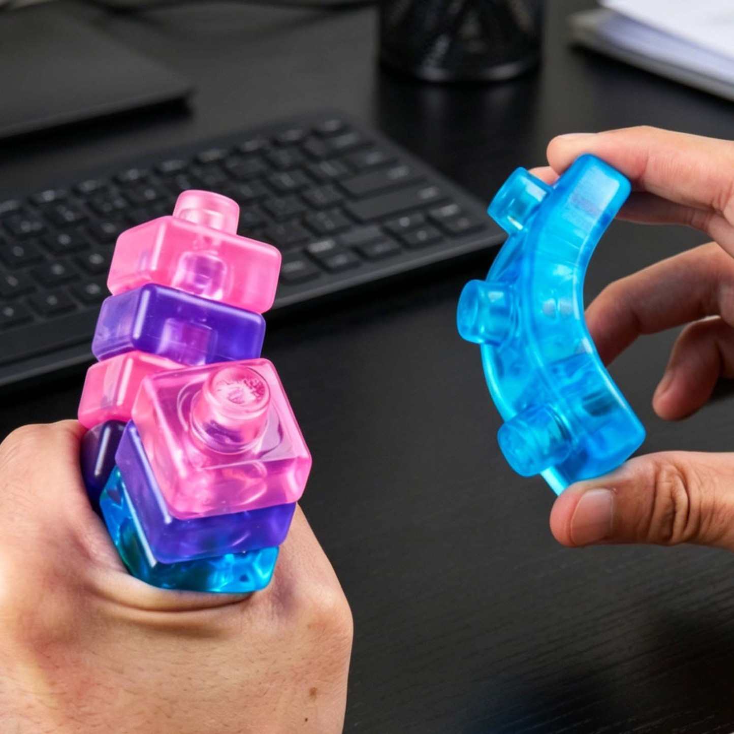 Jelly Adult Building Blocks Squishy Stress Relief Sensory Building Soft Toy Blocks Funny Anxiety Relief Gift