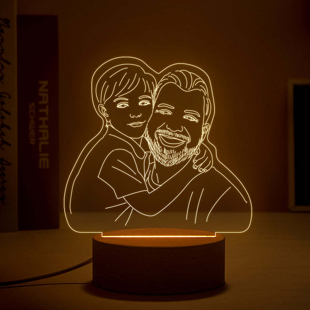 Anniversary Gifts Custom 3D Photo Lamp Personalized Night Light
