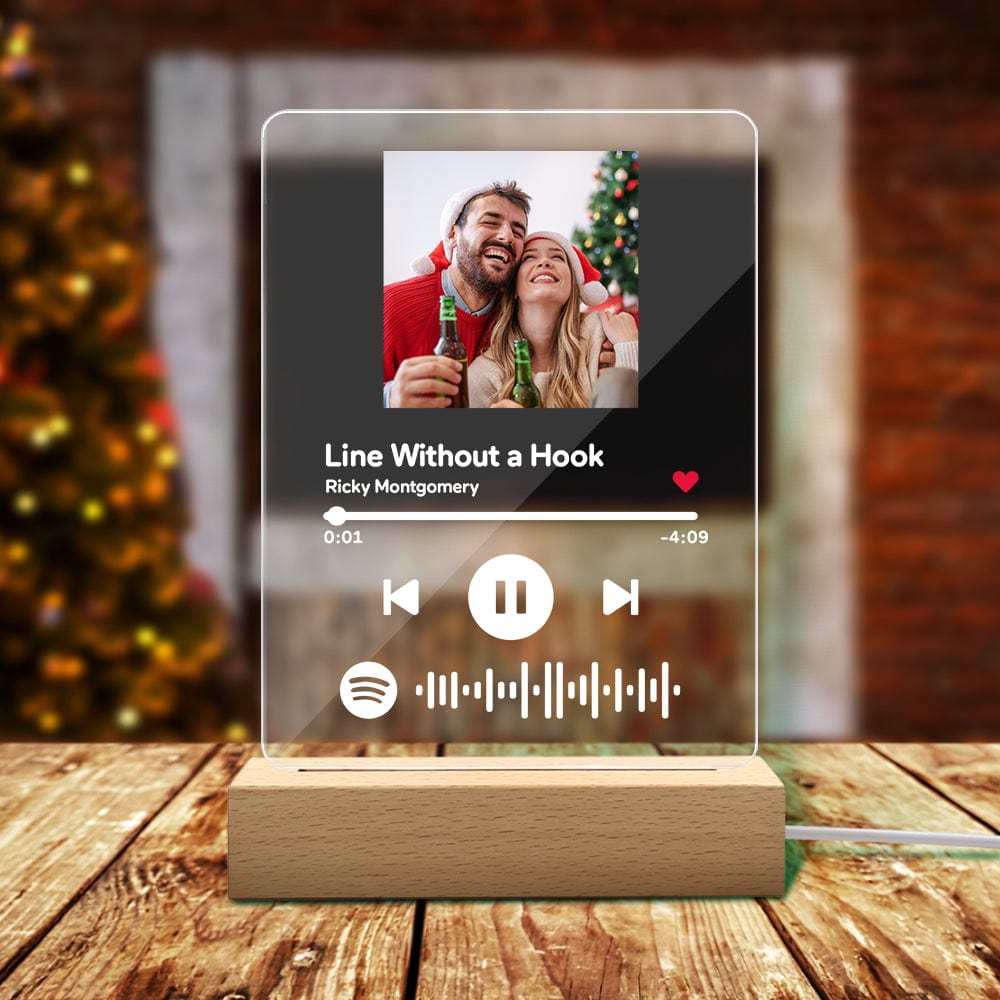 Custom Spotify Plaque Night Lamp With Stand Personalised Gifts for Christmas