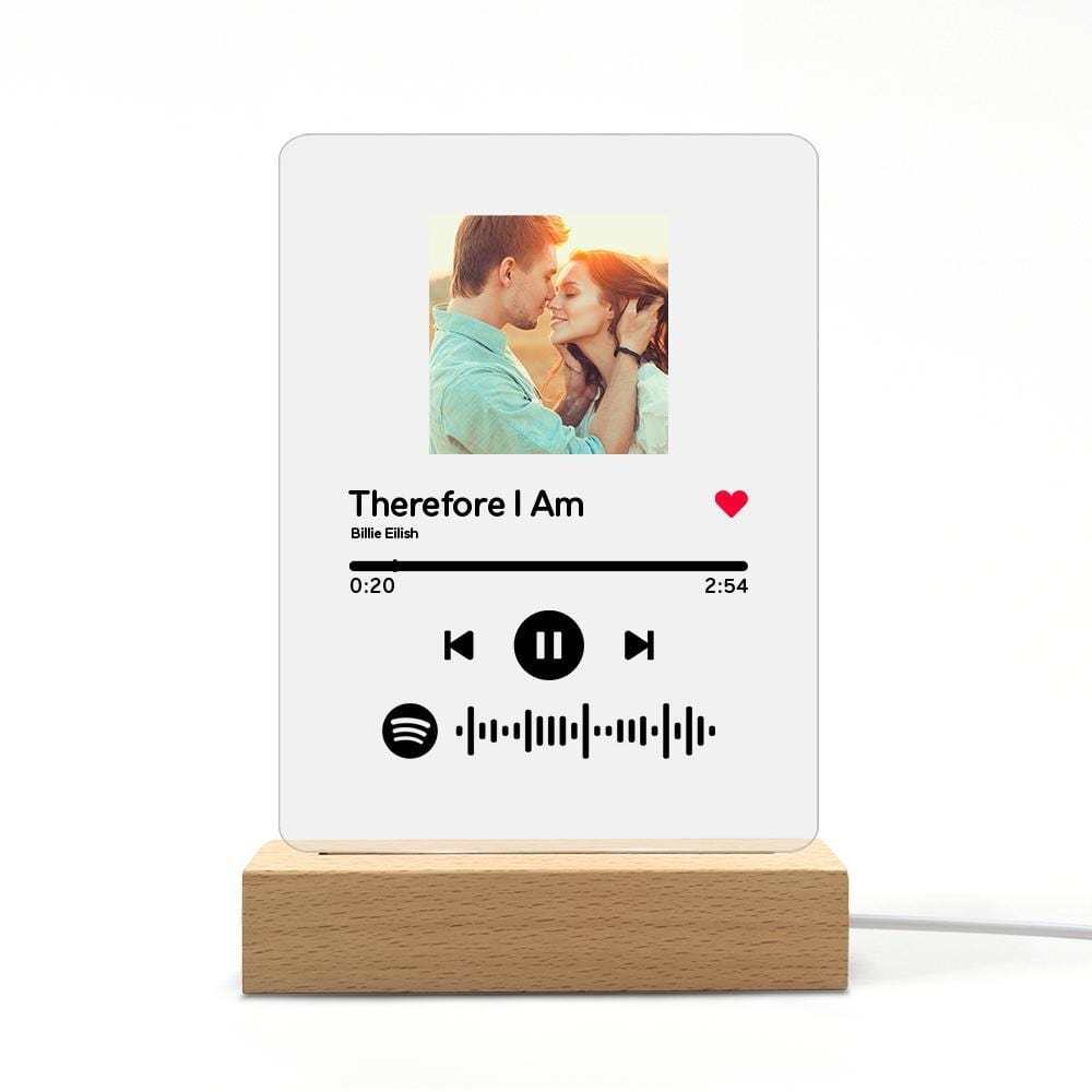Spotify Glass Picture Night Light for Couple Personalized Spotify Gift Valentines Day Gifts