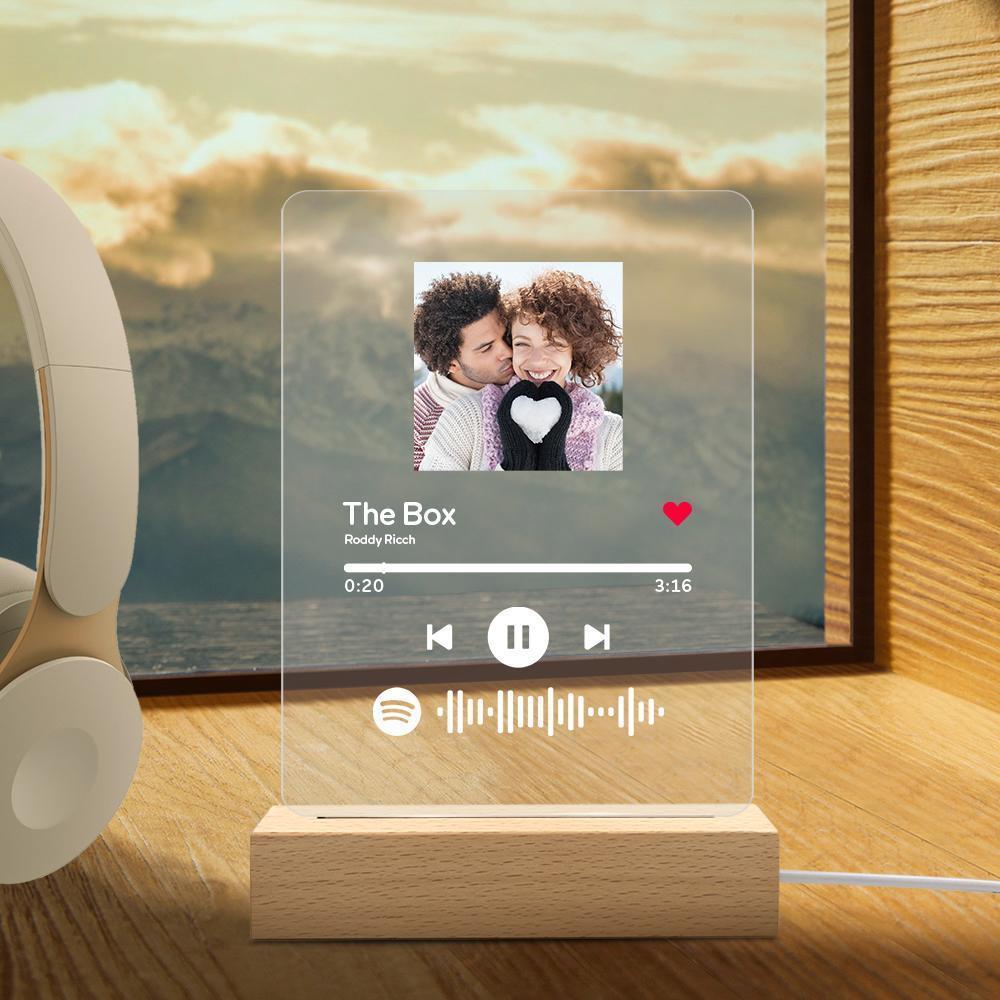 Spotify Music Plaque Night Light Personalized Anniversary Gifts Valentines Day Gifts