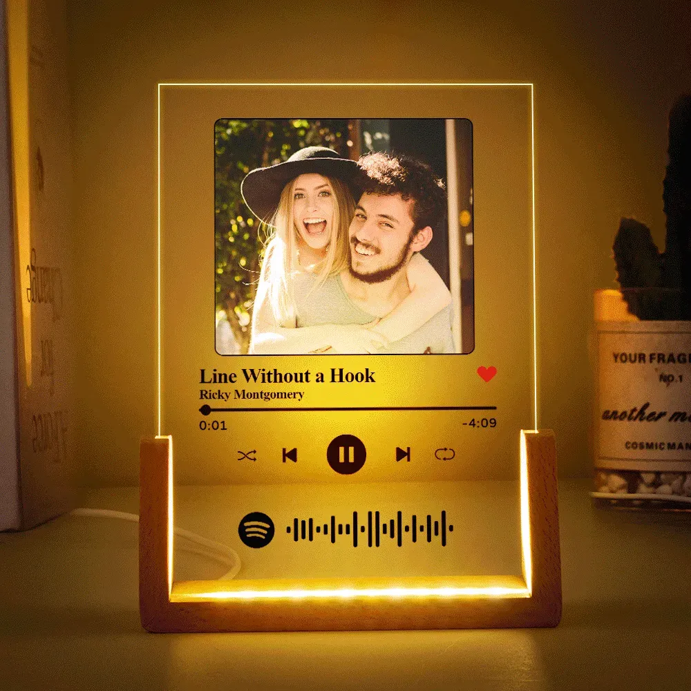 Scannable Spotify Code Plaque Night Light Music and Photo Acrylic Various Music Combination Styles