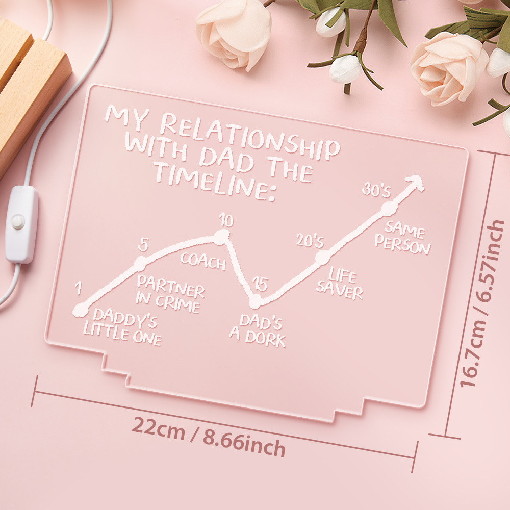 Customi Dad & Me Friendship Timeline Night Light