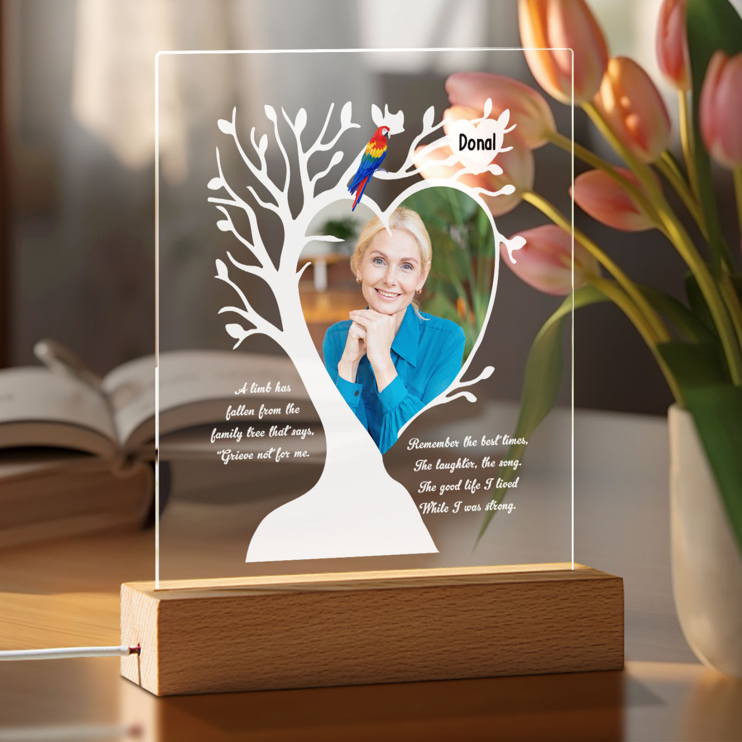 Custom Name & Photo Family Tree Mother's Day Night Light, Mother's Day Gift