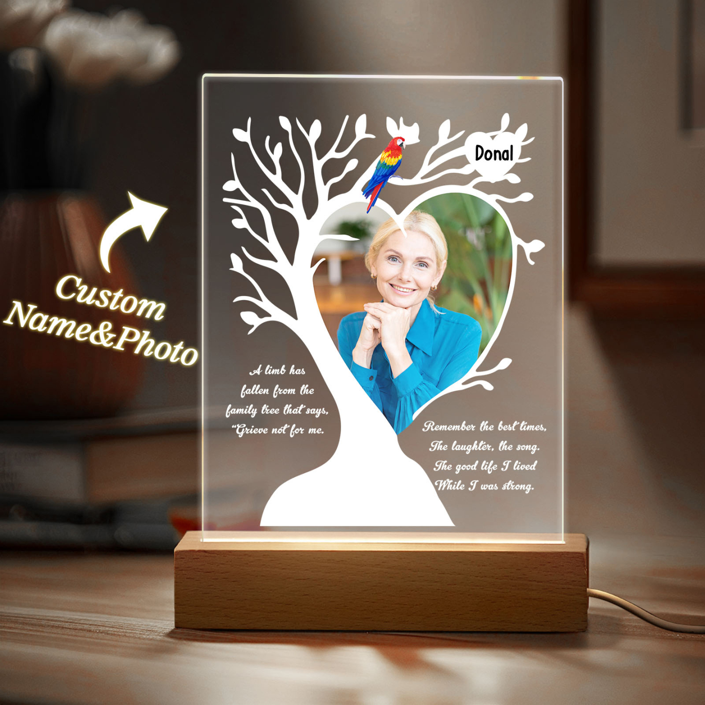 Custom Family Tree Mother's Day Night Light �C Personalized Gift for Mom