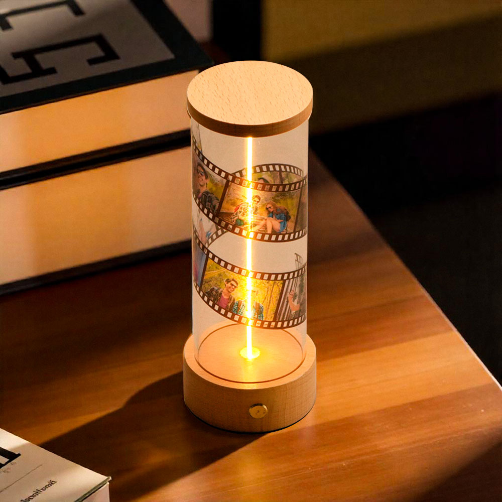 Custom 7 Photos Night Light Floating Warm LED Desk Lamp with USB Magnetic Suspension Lamp