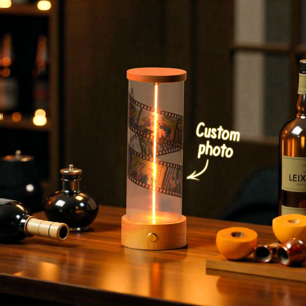 Custom 7 Photos Night Light Floating Warm LED Desk Lamp with USB Magnetic Suspension Lamp