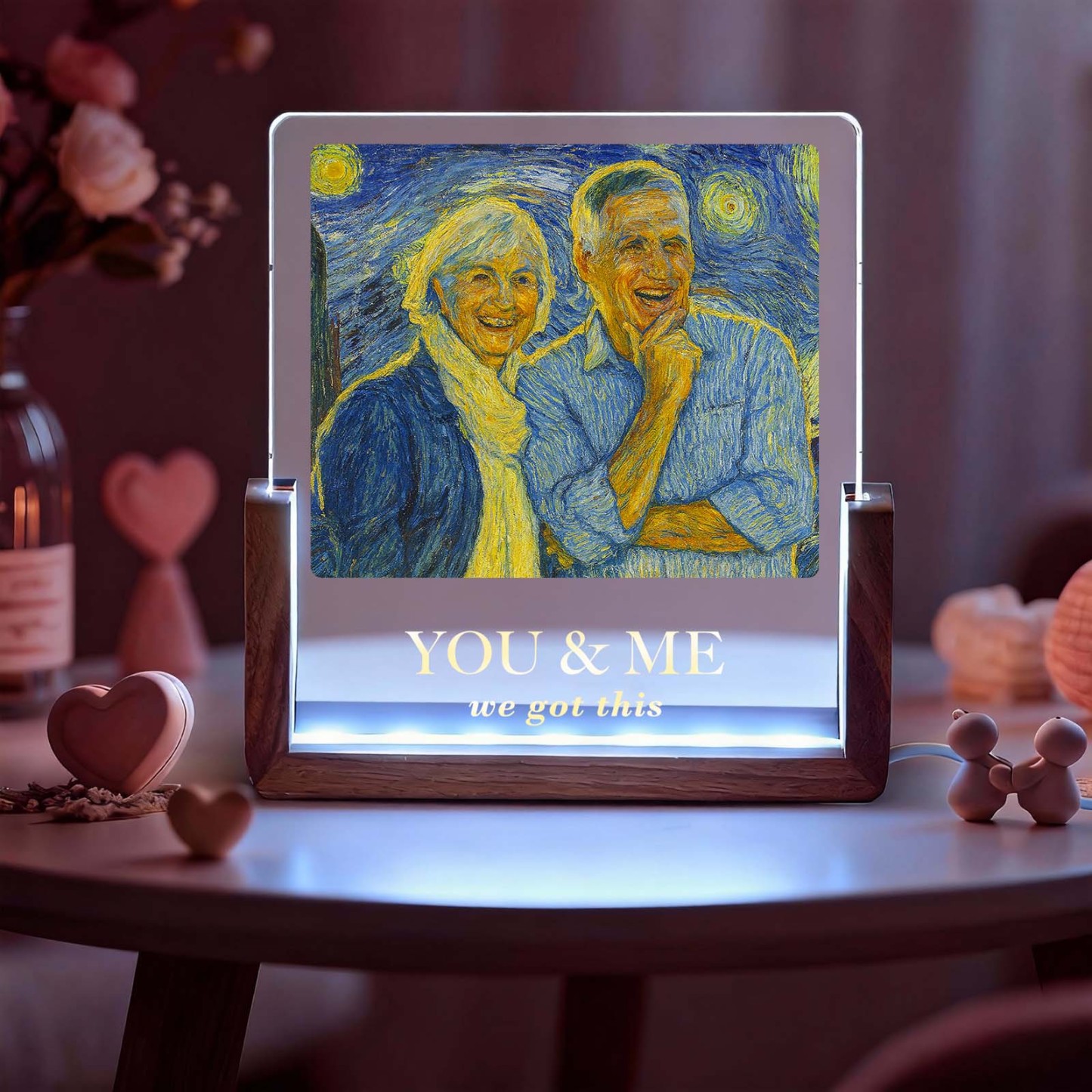 Valentine's Gifts Personalized Photos Acrylic Led Night Light Gift for Anniversary - CustWit