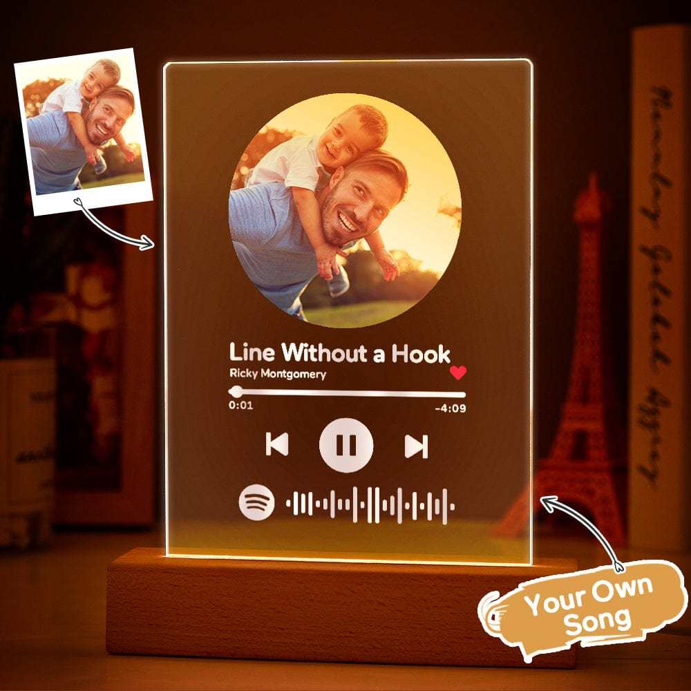 Custom Spotify Night Light Spotify Song Plaques Father's Day Gifts