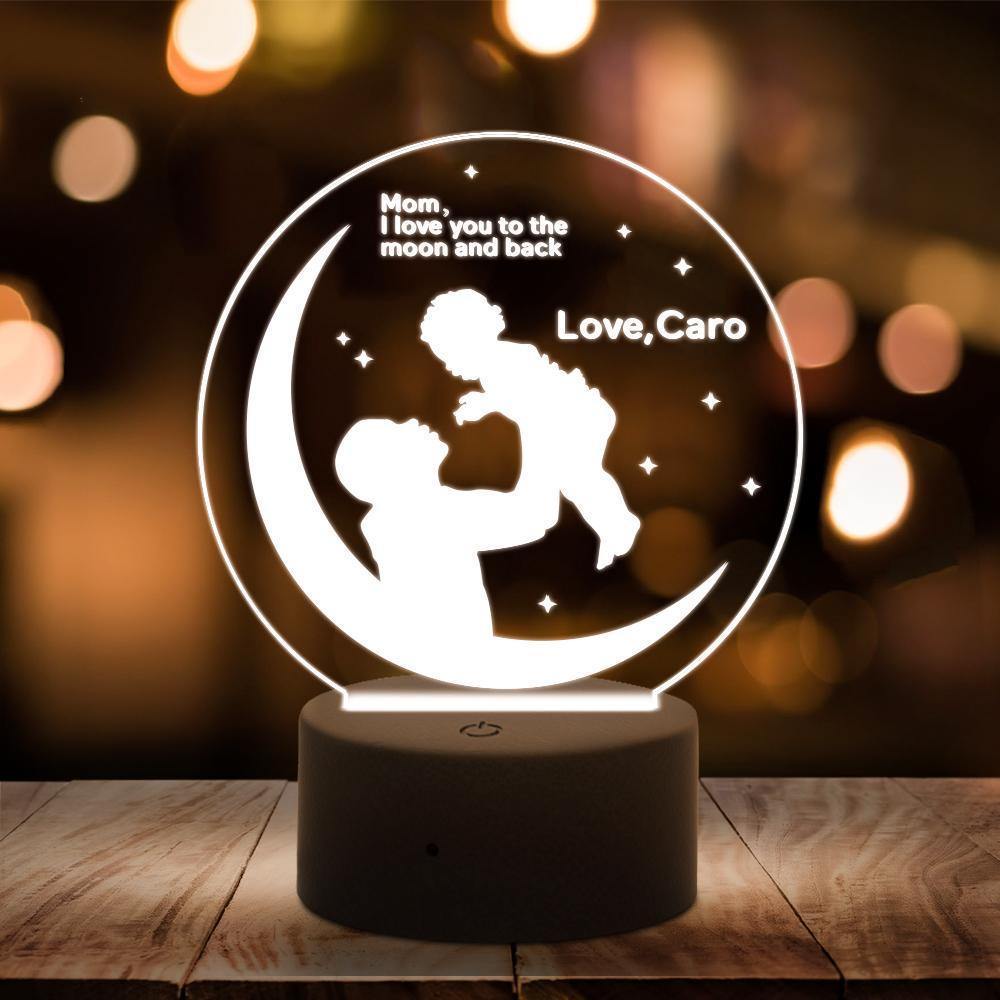 Custom 3D Night Light Acrylic Mother's Day Gifts