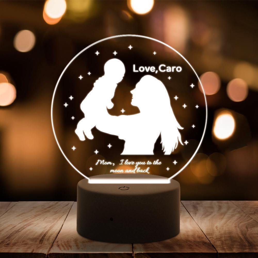 Custom 3D Night Light Acrylic Mother's Day Gifts